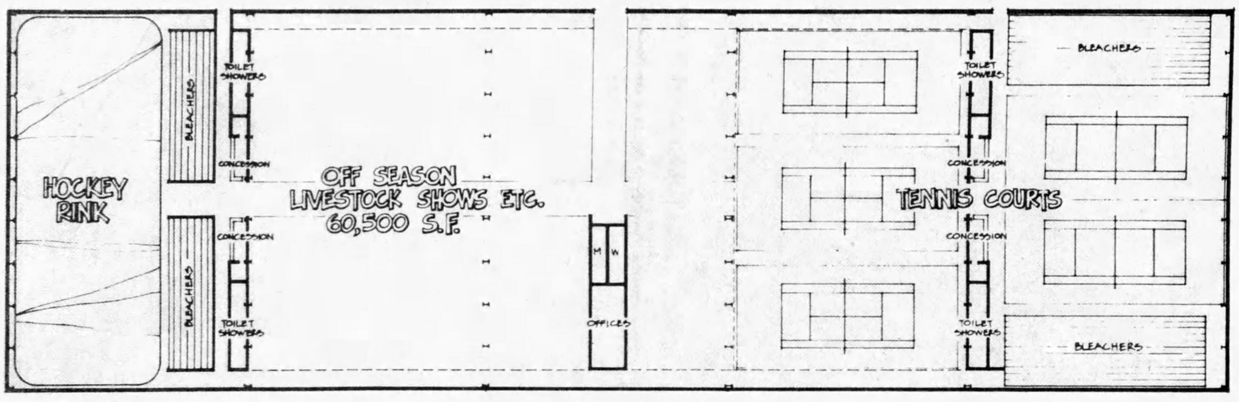 Fairgrounds multi-use facility, 1980